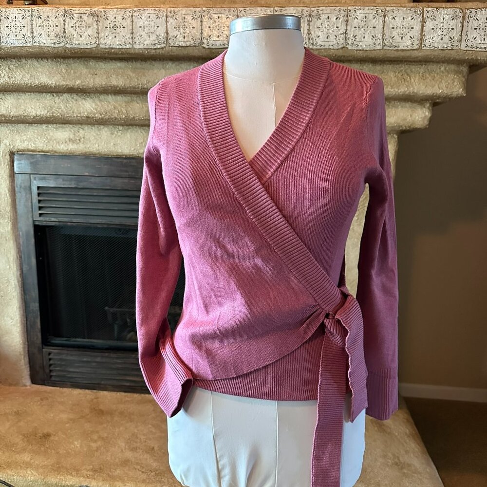 Venus pink wrap elegant sweater - NEW